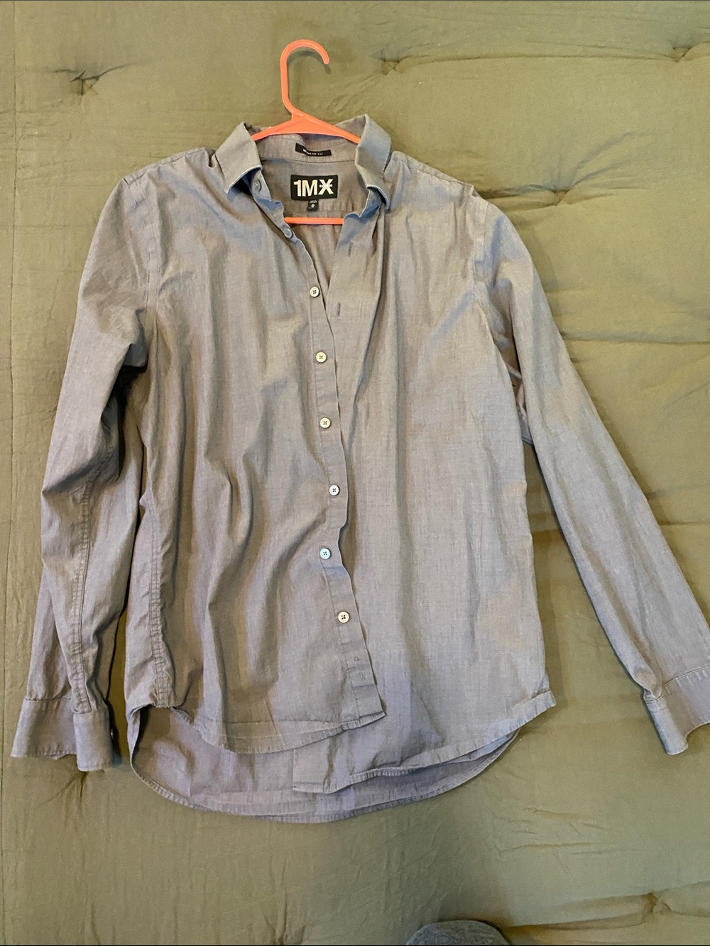 Express Men's Gray Casual Button-Down Shirt